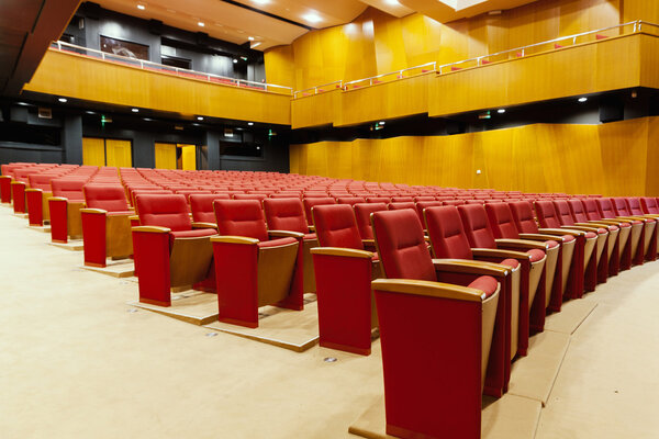 red chairs in cinema room 