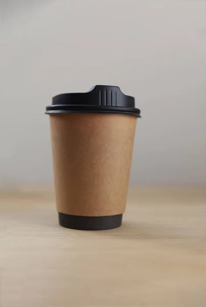Coffee Paper Cup Close Mock — Stock Photo, Image
