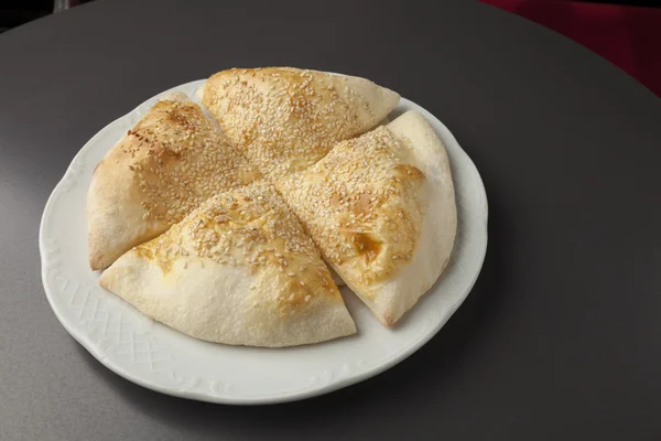 Pizza bread with sussame — Stock Photo, Image