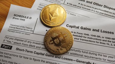 Kripto para ve sermaye kazançları. Ethereum ve bitcoin 8949 formunda ve 1040 formunun D takviminde. ABD vergisi