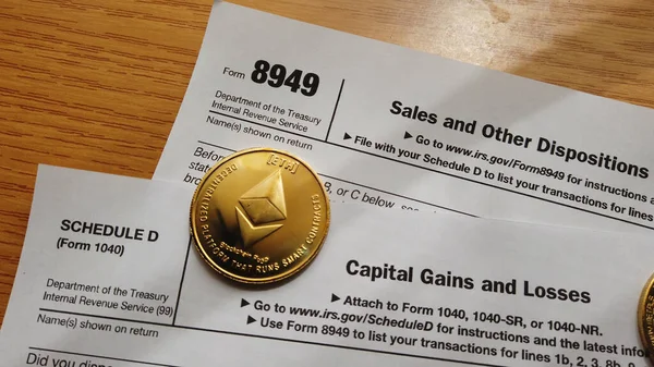 Kripto para ve sermaye kazancı. 8949 formu ve 1040 formunun D takvimi. ABD vergisi