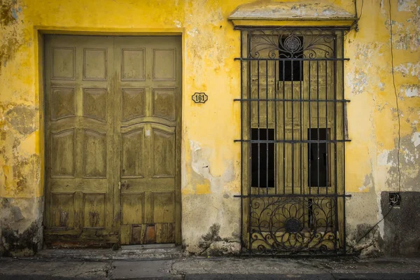Havanna Kuba 2019 Július Színes Ház Fal Régi Városrészben — Stock Fotó