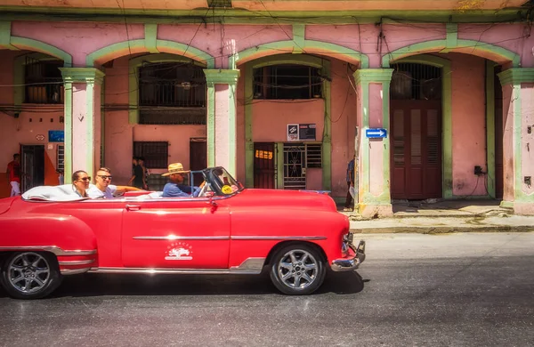 Havanna Kuba Juli 2019 Rotes Chevrolet Cabrio Der 50Er 60Er — Stockfoto