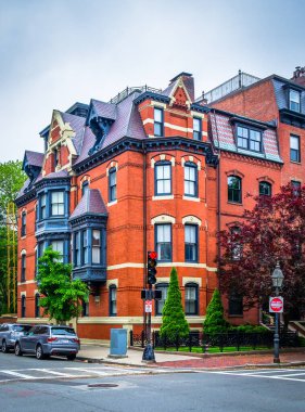 Massachusetts, USA, June 9th 2025, view of a building on Beacon Street in Back Bay district, Boston
