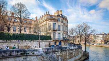 Paris, France, March 25th, 2025, view of Hotel Lambert, a hotel particulier on the Quai Anjou in the 4th district of the capital