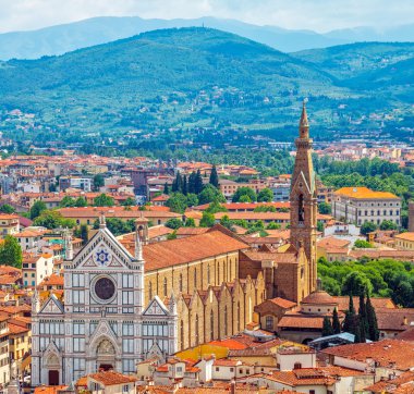 Floransa üstten görünüm büyük Sinagogu