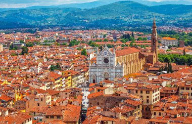 Floransa üstten görünüm büyük Sinagogu