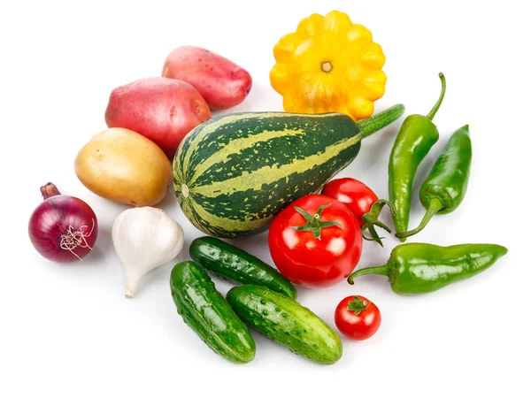 Натюрморт зі свіжими овочами здорове харчування — стокове фото
