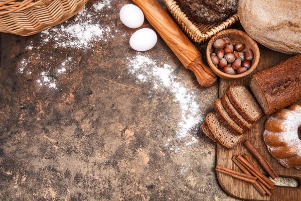 Vers brood stilleven bakkerij product — Stockfoto