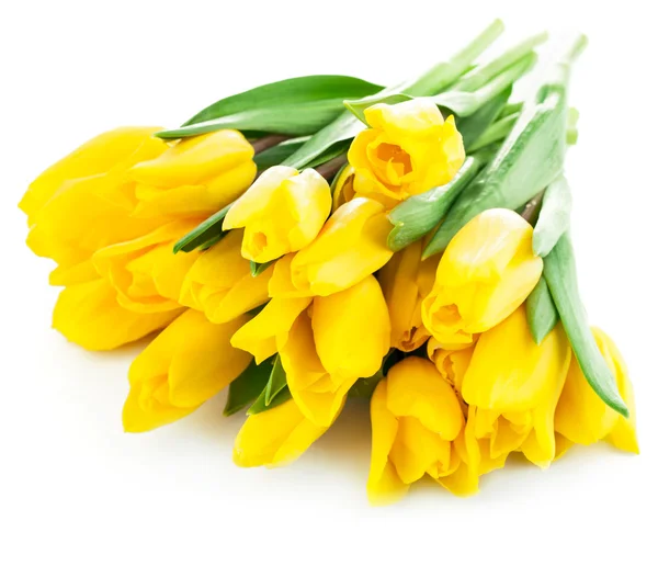 Bouquet of yellow tulip flowers — Stock Photo, Image