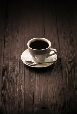 Güçlü kahve arabica fincan ile fincan tabağı