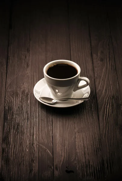 Xícara de café arábica café forte com Pires — Fotografia de Stock