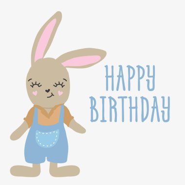 Pantolonlu şirin tavşan mutlu yıllar sana.