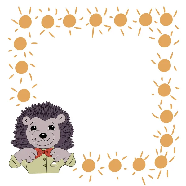 Congratulations Hedgehog Tie — Stock Vector