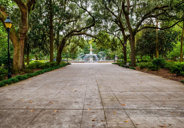 Forsyth Park in Savannah, GA — Stock Photo, Image