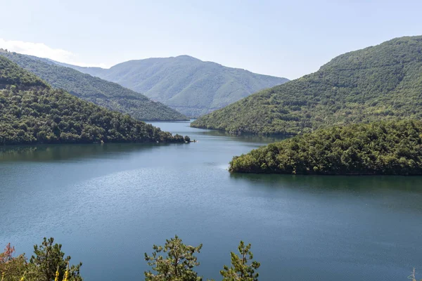 Sommerliche Landschaft Des Stausees Vacha Antonivanovtsi Rhodopen Region Plovdiv Bulgarien — Stockfoto