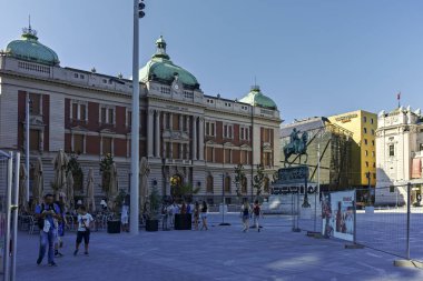 BELGRAD, SERBIA - 12 Ağustos 2019: Knez Mihailova Stree