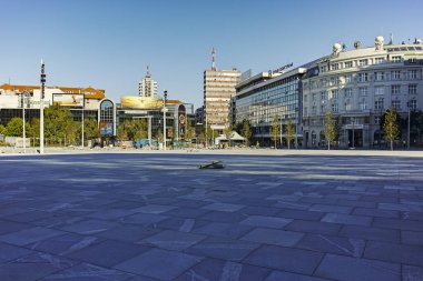 BELGRAD, SERBIA - 12 Ağustos 2019: Knez Mihailova Stree