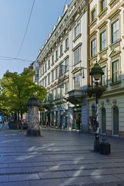 BELGRAD, SERBIA - 12 Ağustos 2019: Knez Mihailova Stree