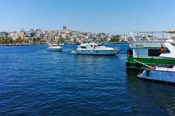 Istanbul Turkey Июля 2019 Года Панорама Босфора Золотого Рога Городе — стоковое фото