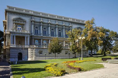 BELGRAD, SERBIA - 12 Ağustos 2019: Eski Saray Binası - Sırbistan 'ın başkenti Belgrad' da Belediye Binası