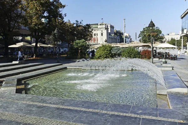 Belgrad Serbia Ağustos 2019 Sırbistan Başkenti Belgrad Daki Cumhuriyet Meydanı — Stok fotoğraf