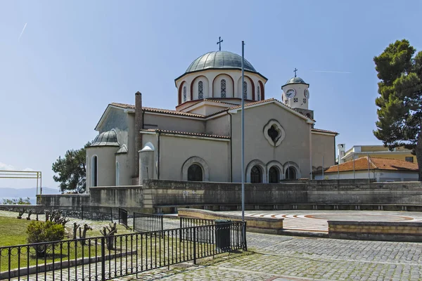 Kavala Řecko Června 2019 Pravoslavný Kostel Nanebevzetí Panny Marie Starém — Stock fotografie