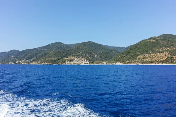 Paesaggio Del Monte Athos Nello Stato Monastico Autonomo Della Montagna — Foto Stock