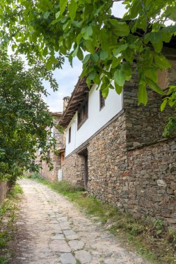 Bulgaristan 'ın Blagoevgrad Bölgesi, Otantik 19. yüzyıl evleriyle Kovaçevitsa köyü