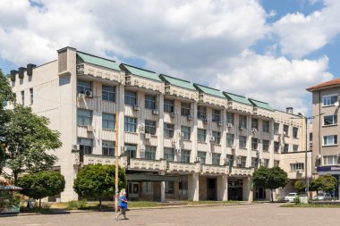 KARDZHALI, BULGARIA - 19 Temmuz 2020: Bulgaristan 'ın Kardzhali kentinin panoramik manzarası