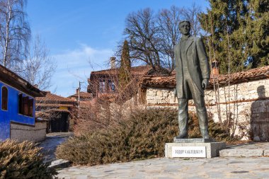 KOPRIVSHTITSA, BULGARIA - 25 Ocak 2020: Bulgaristan 'ın Sofya Bölgesi Koprivshtitsa kentindeki Todor Kableshkov Müzesi