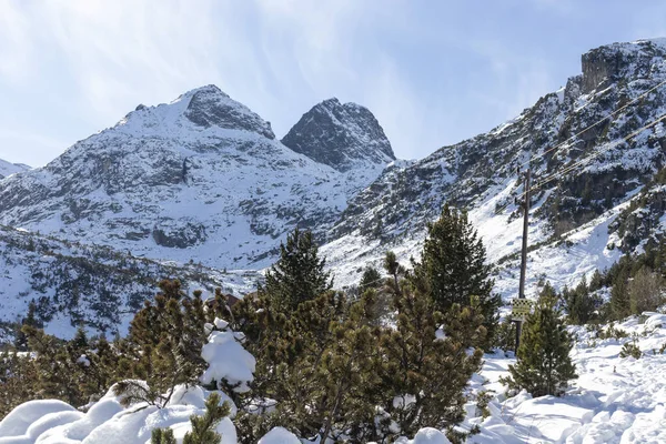 Paisagem Inverno Malyovitsa Pico Rila Mountain Bulgária — Fotografia de Stock