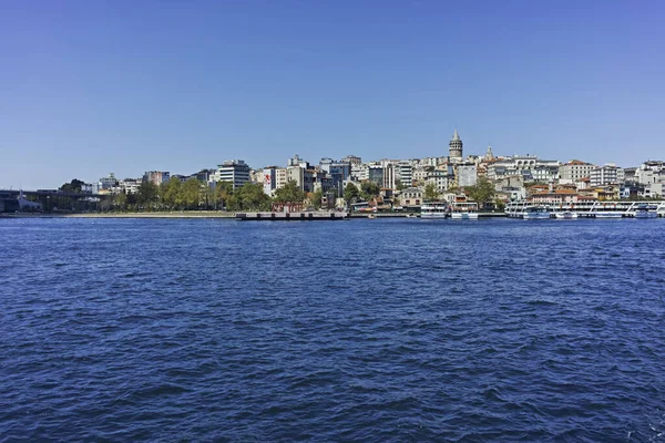 Istanbul Turkey Июля 2019 Года Панорама Босфора Золотого Рога Городе — стоковое фото