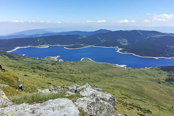 Pemandangan Panorama Dari Waduk Belmeken Gunung Rila Bulgaria — Stok Foto