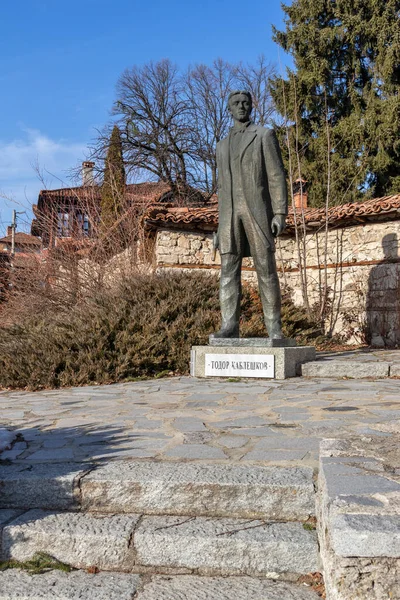Koprivshtitsa Bulgarien Januari 2020 Monumentet Todor Kableshkov Den Historiska Staden — Stockfoto