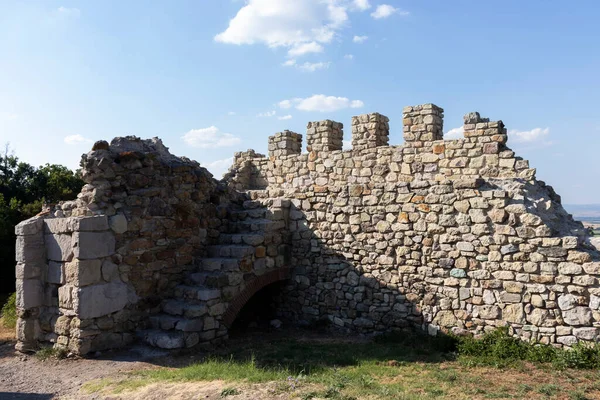 Coucher Soleil Sur Les Ruines Ancienne Forteresse Mezek Région Haskovo — Photo