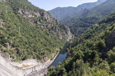 Vacha Ladscape (Antonivanovtsi) Reservoir, Rodop Dağları, Filibe Bölgesi, Bulgaristan