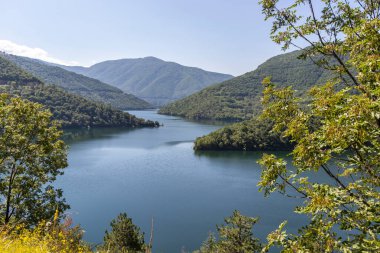 Vacha Ladscape (Antonivanovtsi) Reservoir, Rodop Dağları, Filibe Bölgesi, Bulgaristan