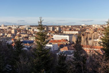 Bulgaristan 'ın Haskovo kentinin şaşırtıcı Panoramik manzarası