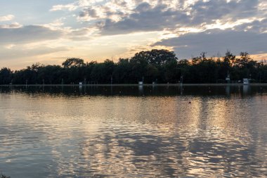 Sunset view of Rowing Venue in city of Plovdiv, Bulgaria