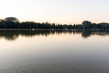 Sunset view of Rowing Venue in city of Plovdiv, Bulgaria