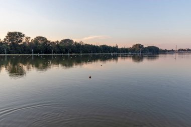 Sunset view of Rowing Venue in city of Plovdiv, Bulgaria