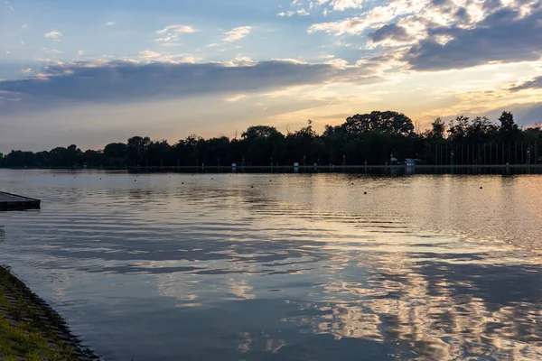 Sunset View Rowing Venue City Plovdiv Bulgaria — 图库照片