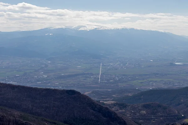 Veduta Aerea Invernale Della Montagna Konyavska Regione Kyustendil Bulgaria — Foto Stock