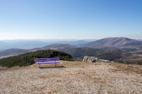 Αεροφωτογραφία Χειμώνα Του Βουνού Konyavska Περιοχή Kyustendil Βουλγαρία — Φωτογραφία Αρχείου