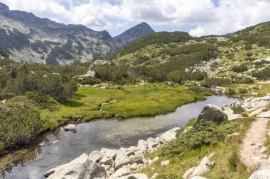 Banderitsa Nehri, Pirin Dağı, Bulgaristan 'lı Yaz Manzarası