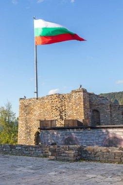 VELIKO TARNOVO, BULGARIA - NOVEMBER 1, 2020:  Ruins of The capital city of the Second Bulgarian Empire medieval stronghold Tsarevets, Veliko Tarnovo, Bulgaria