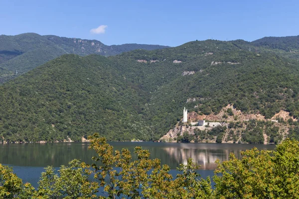 Καταπληκτικό Ladscape Του Vacha Antonivanovtsi Reservoir Στα Βουνά Της Ροδόπης — Φωτογραφία Αρχείου