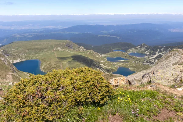 Niesamowity Krajobraz Siedmiu Jezior Rila Góra Rila Bułgaria — Zdjęcie stockowe