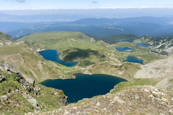 Niesamowity Krajobraz Siedmiu Jezior Rila Góra Rila Bułgaria — Zdjęcie stockowe